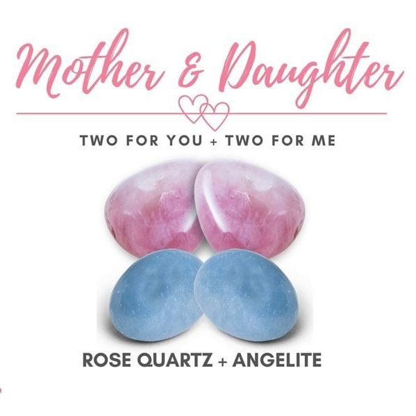 Rose Quartz + Angelite Healing Crystals
